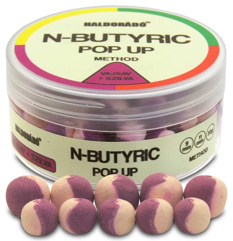 Haldorádó N-Butyric Pop Up Method 9, 11 mm - Vajsav + Szilva 30g