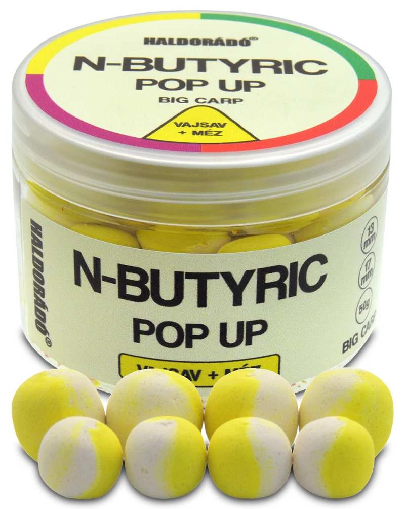 Haldorádó N-Butyric Pop Up Big Carp 13, 17 mm - Vajsav + Méz 50g