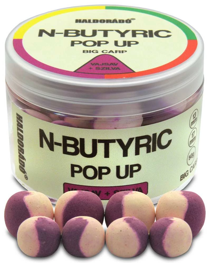Haldorádó N-Butyric Pop Up Big Carp 13, 17 mm - Vajsav + Szilva 50g