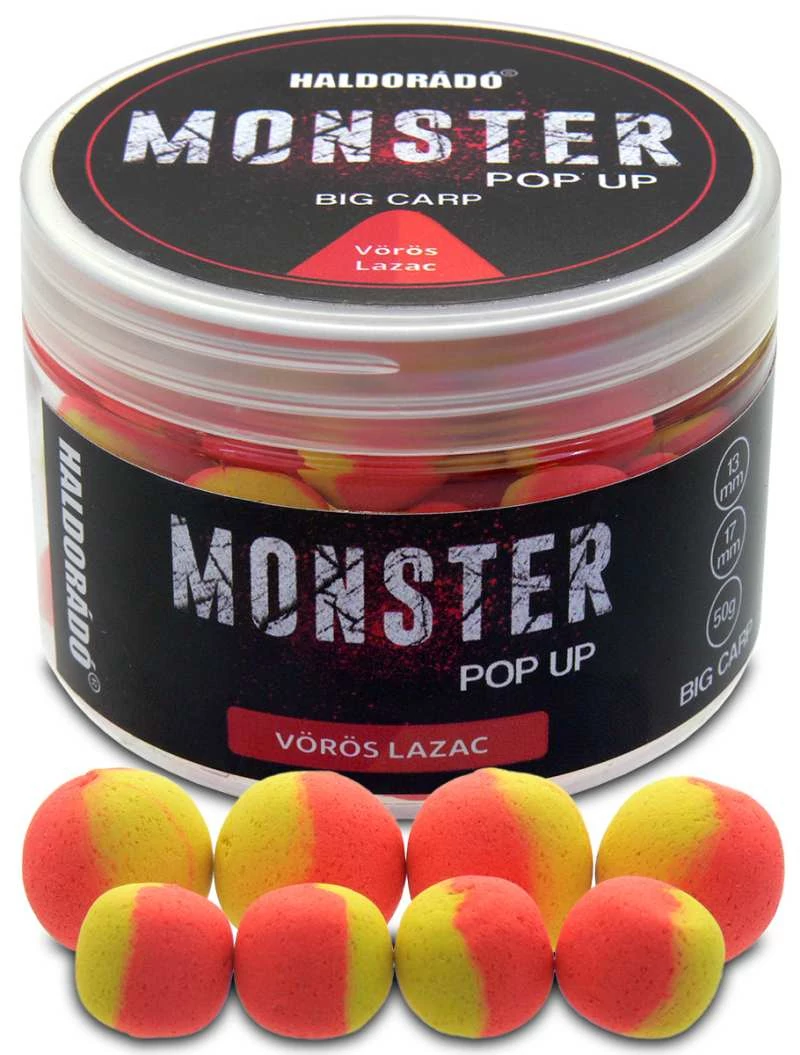 Haldorádó MONSTER Pop Up Big Carp 13, 17 mm - Vörös Lazac 50g