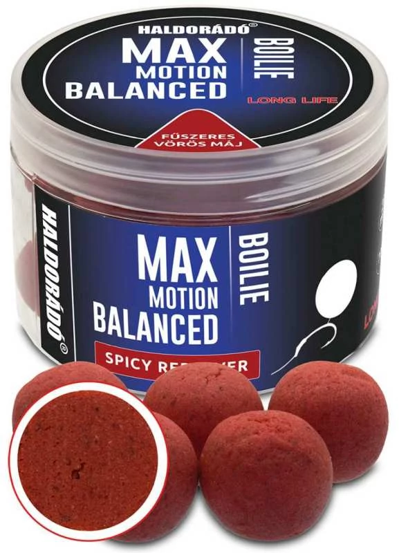 Haldorádó MAX MOTION Boilie Balanced 20 mm - Fűszeres Vörös Máj 70g