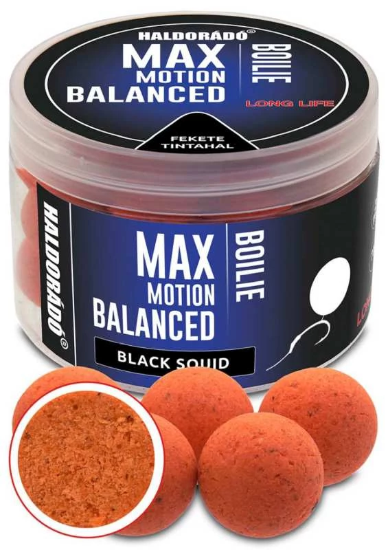 Haldorádó MAX MOTION Boilie Balanced 20 mm - Fekete Tintahal 70g