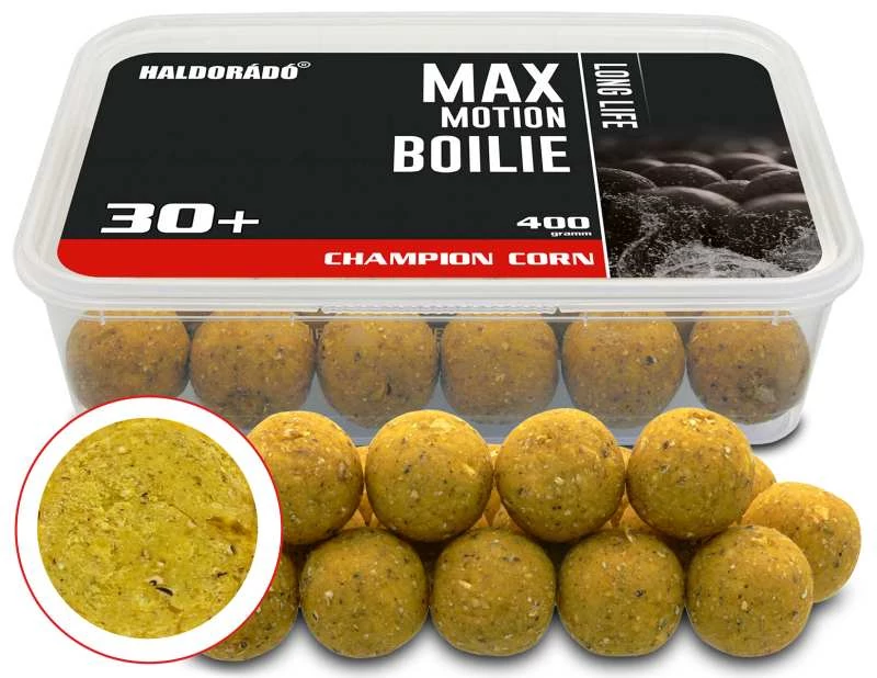 Haldorádó MAX MOTION Boilie Long Life 30+ mm - Champion Corn 400g
