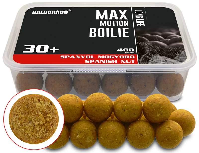 Haldorádó MAX MOTION Boilie Long Life 30+ mm - Spanyol Mogyoró 400g