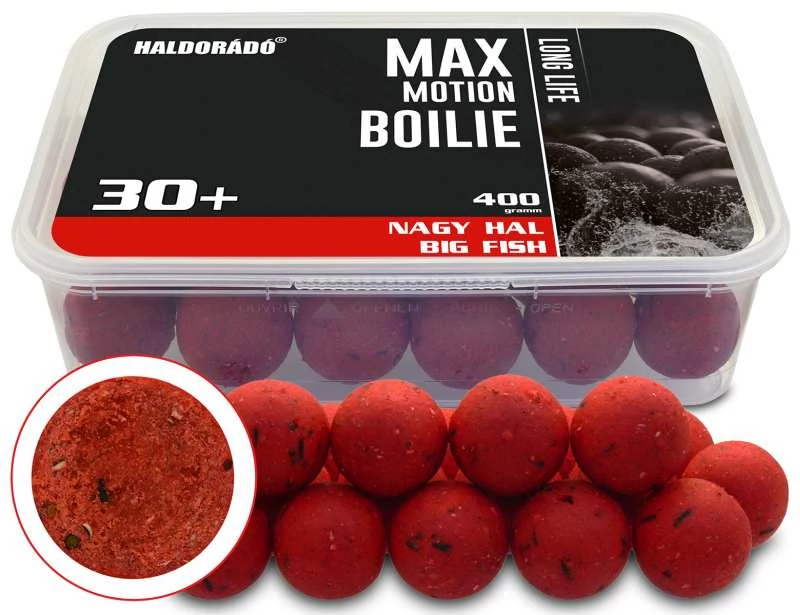 Haldorádó MAX MOTION Boilie Long Life 30+ mm - Nagy Hal 400g