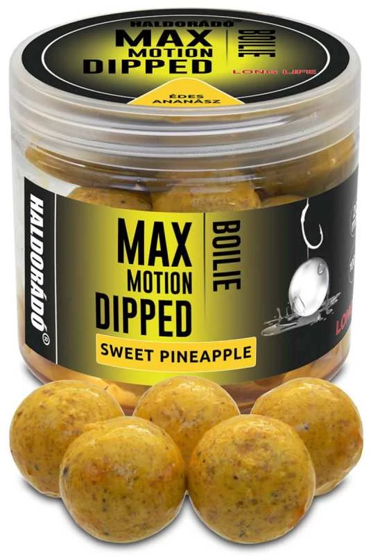 Haldorádó MAX MOTION Boilie Dipped 20 mm - Édes Ananász 80g