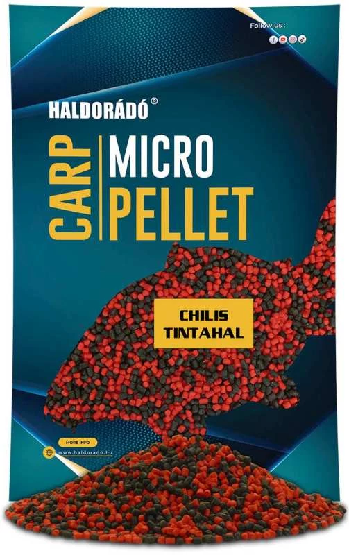 Haldorádó Carp Micro Pellet - Chilis Tintahal 600g
