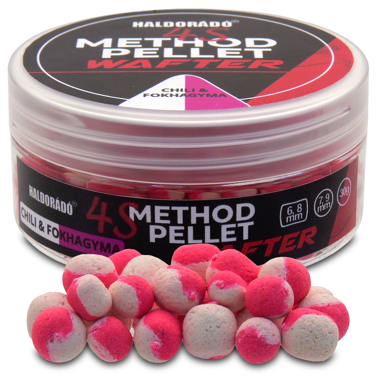 Haldorádó 4S Method Pellet Wafter 6, 8 mm - Chili & Fokhagyma 30g