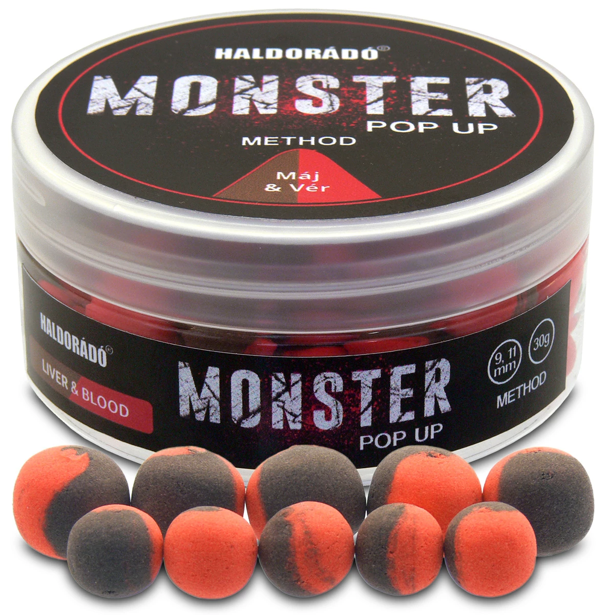 Haldorádó MONSTER Pop Up Method 9, 11 mm - Máj & Vér 30g