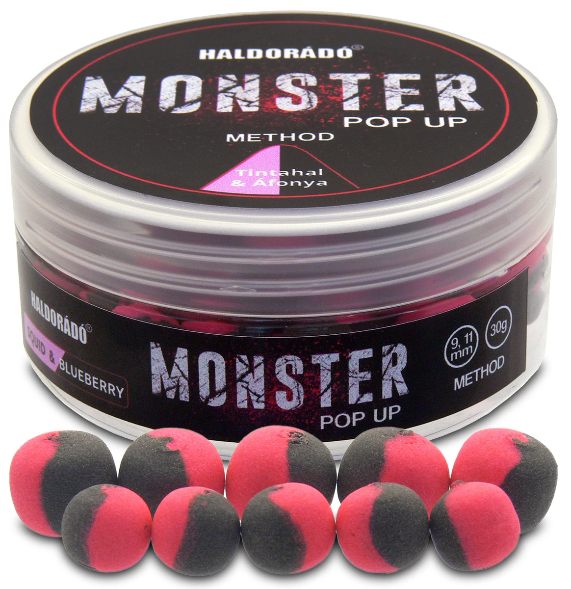 Haldorádó MONSTER Pop Up Method 9, 11 mm - Tintahal & Áfonya 30g