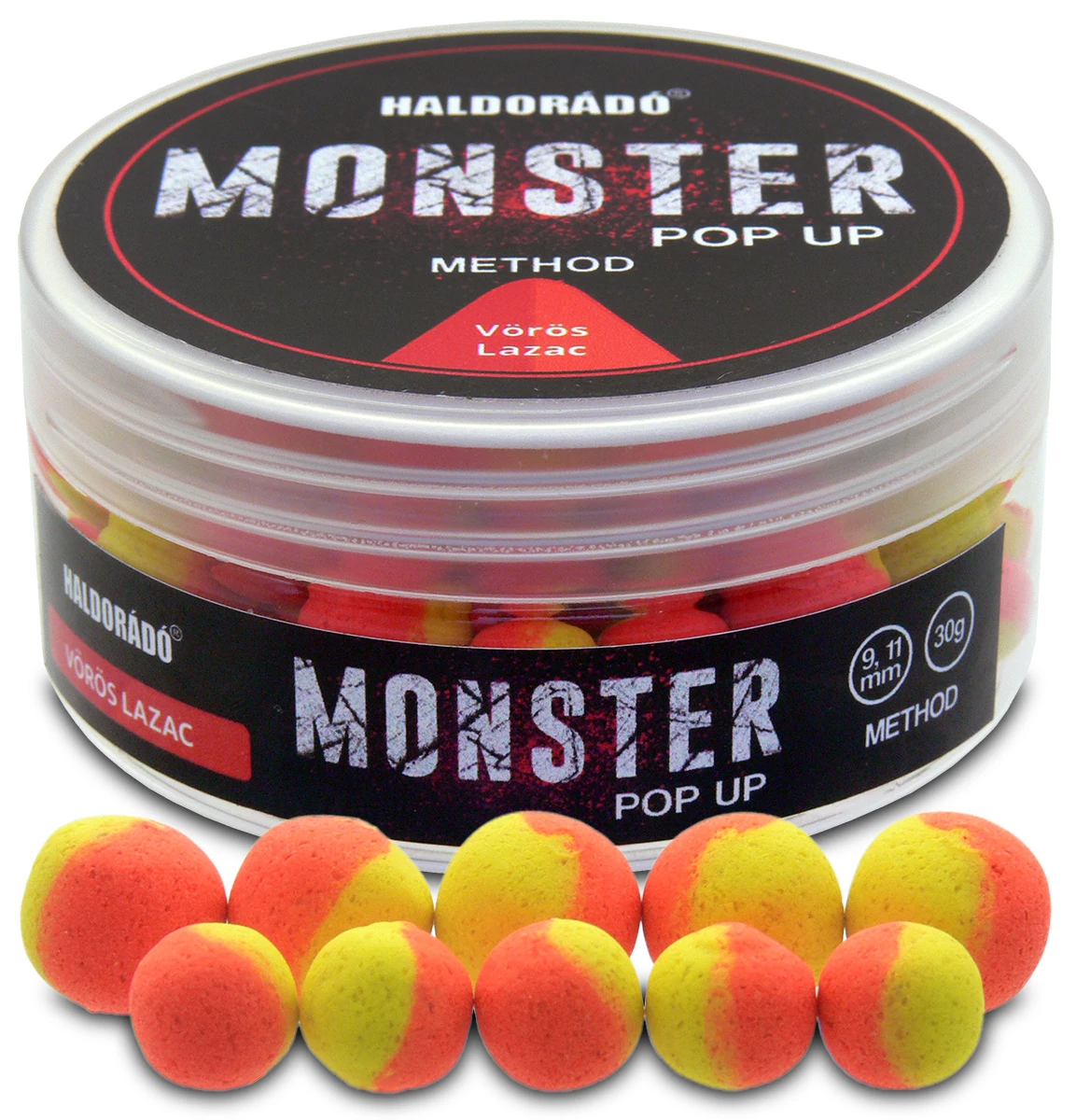 Haldorádó MONSTER Pop Up Method 9, 11 mm - Vörös Lazac 30g