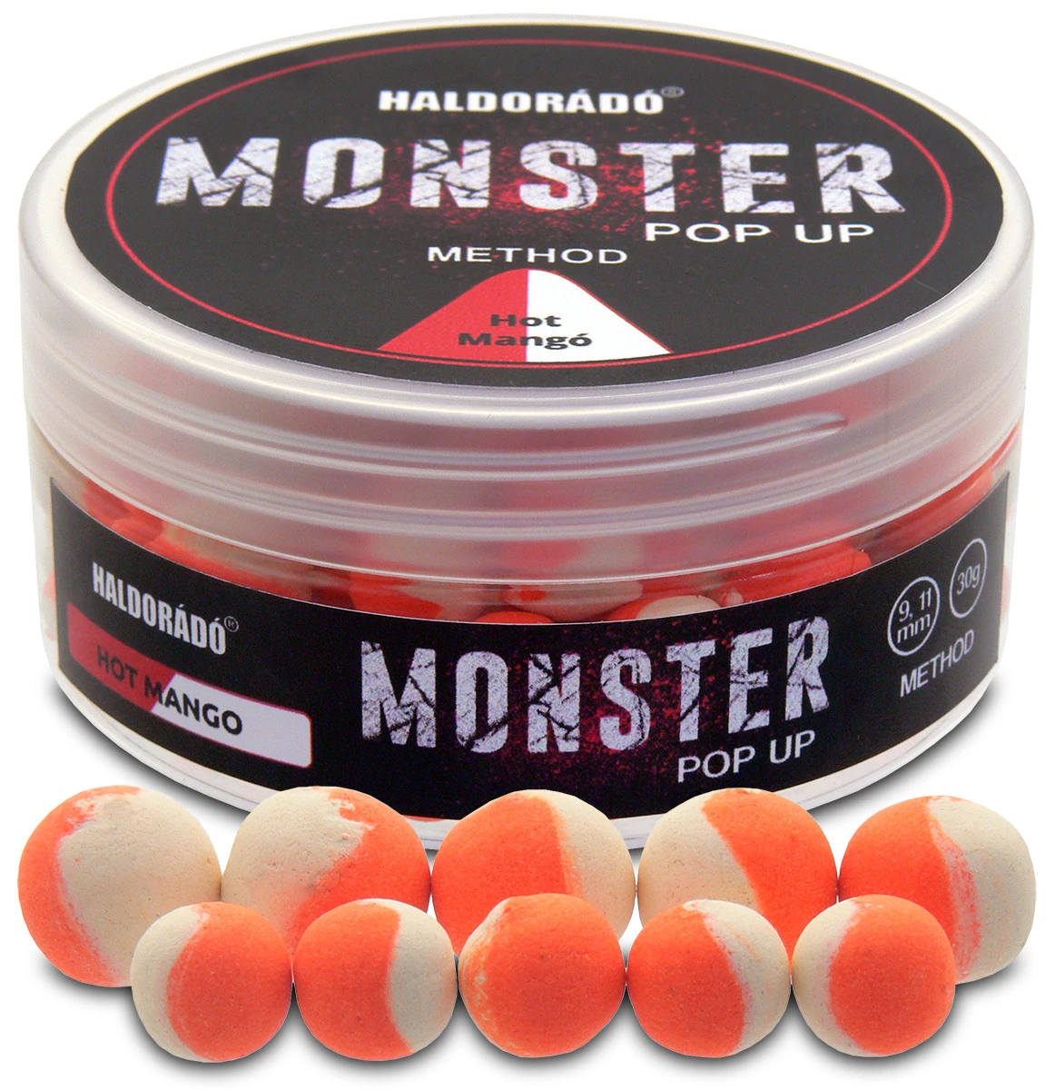 Haldorádó MONSTER Pop Up Method 9, 11 mm - Hot Mangó 30g