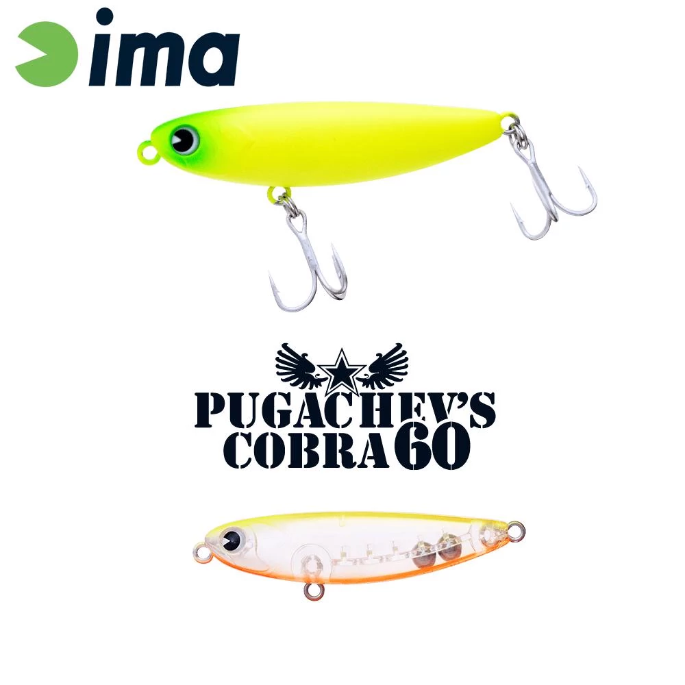 Ima Pugachevs Cobra 60 60mm 6g 104 Chart Back Pearl Clear wobbler