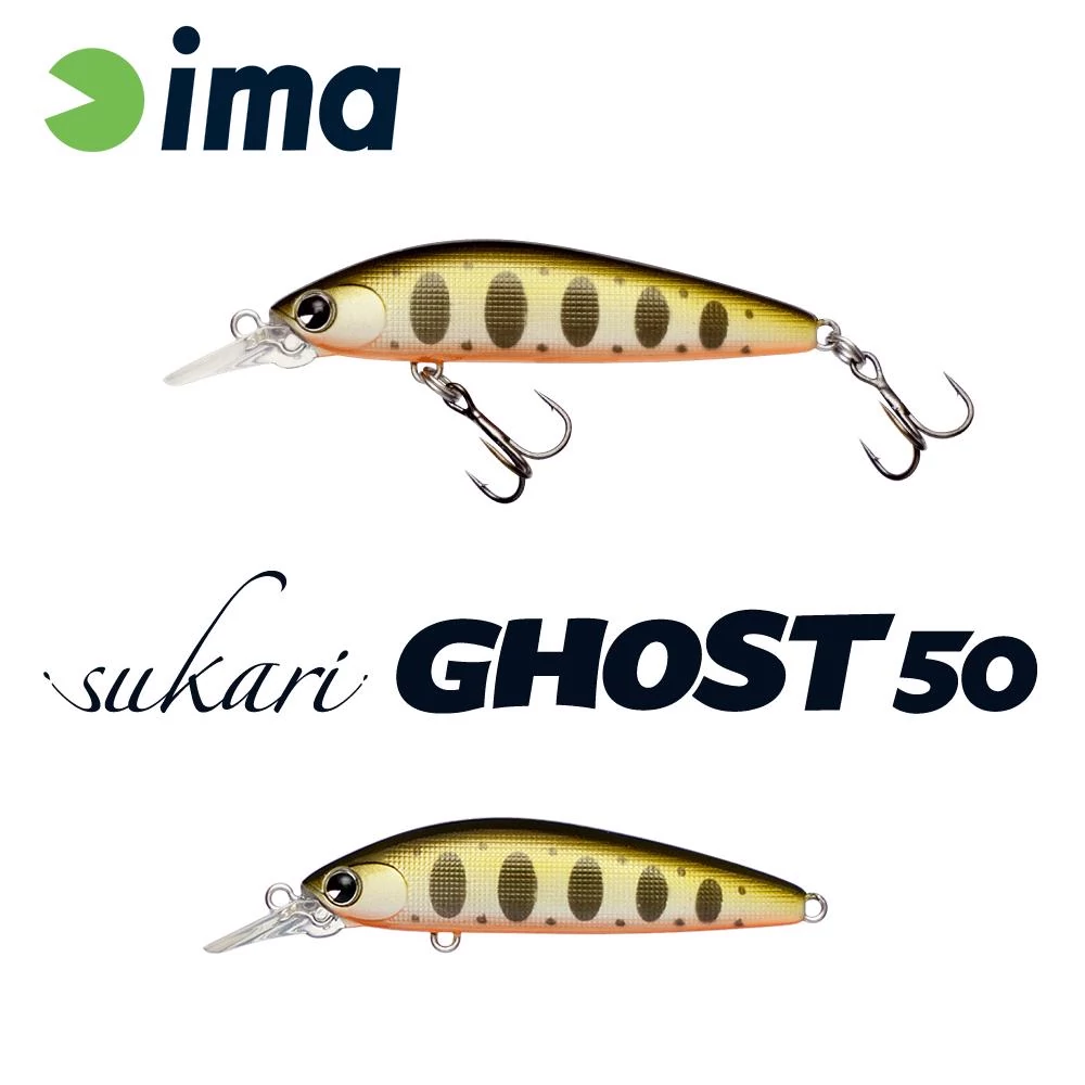 Ima Sukari Ghost 50SU 50mm 3.2g 010 Pearl Yamame Trout wobbler