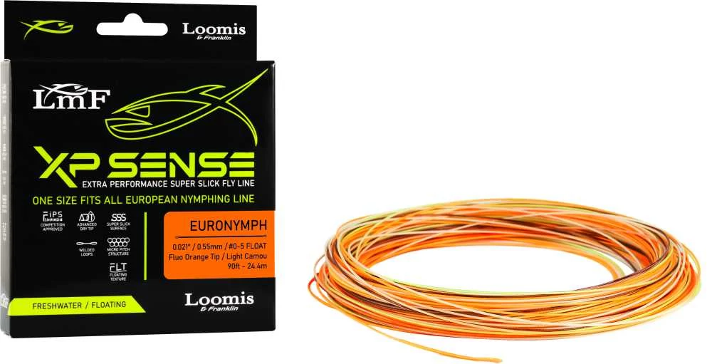 Loomis & Franklin XP Sense Fly Line Euro Nymph #0-#5 23,4+1m floating light camou, legyező zsinór