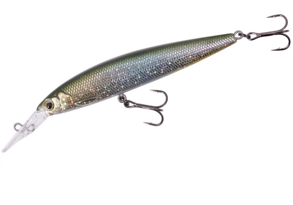 Major Craft Ceana Jerkbait 90SPM Middle 9cm 11gr #002 Green Back Silver wobbler