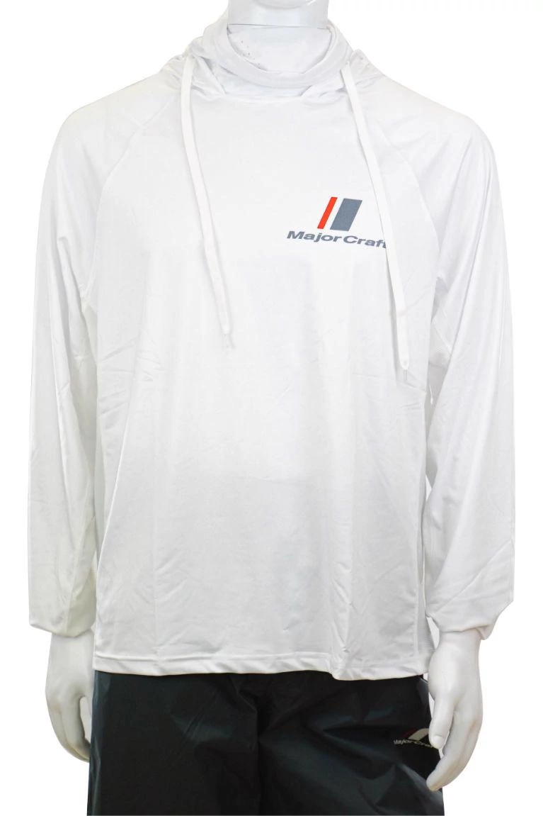 Major Craft Sun Protection Hoodie UV-álló kapucnis felső L White