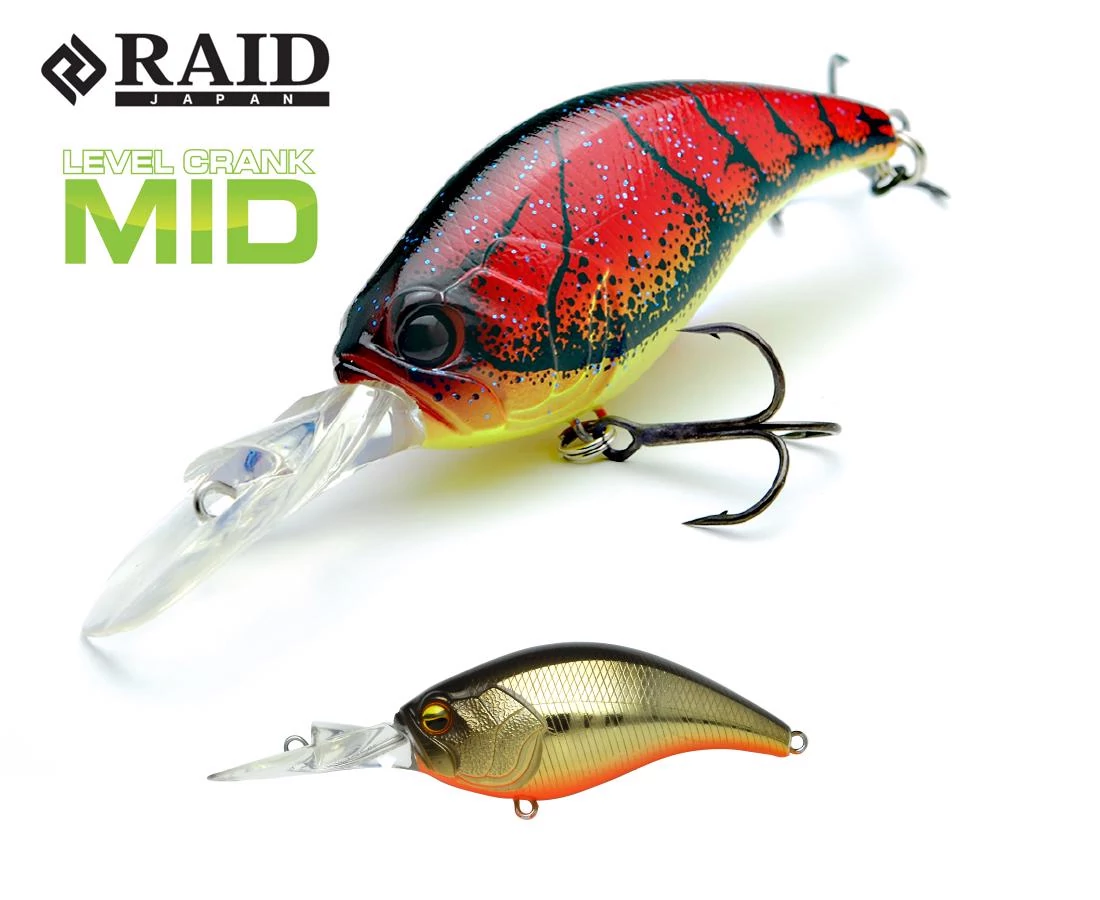 Raid Japan Level Crank Mid 59mm 10,5g 006 Real Kinkuro wobbler