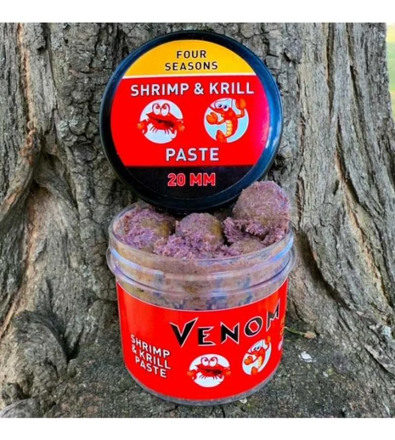 Feedermánia Venom Shrimp & Krill Paste 20mm Four Seasons/Rák-Édes Krém 150ml, bojli