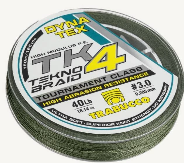 Trabucco DynaTex TK4 Tekno Braid MG 150m 0,2 (#1.5) 25lbs, fonott zsinór