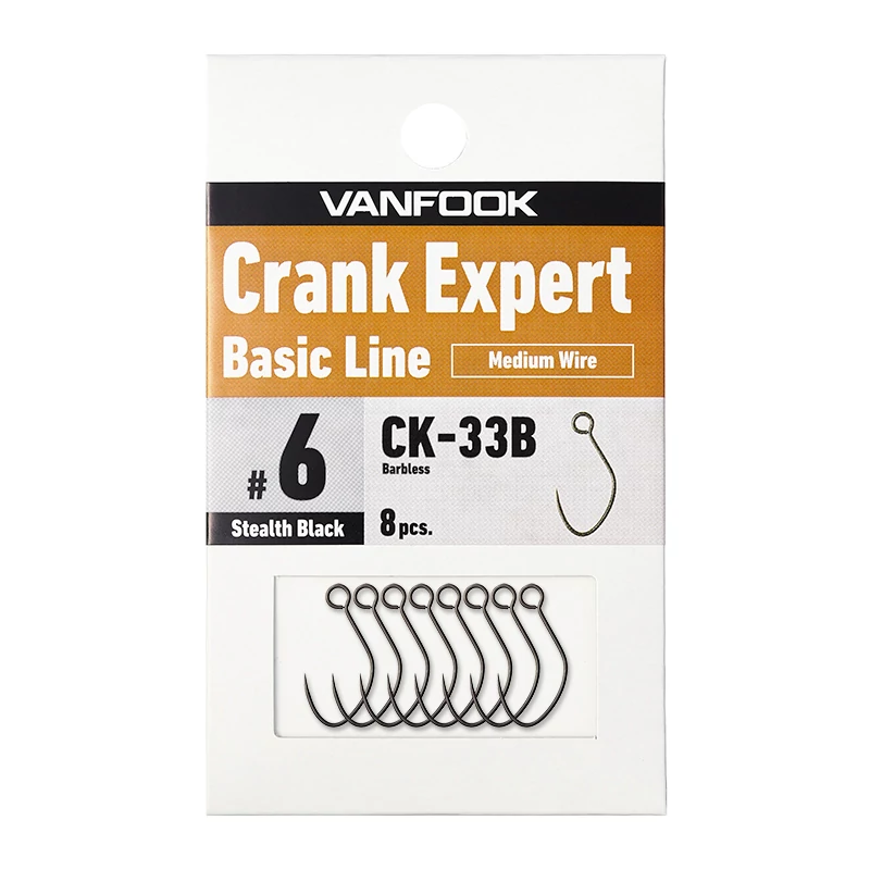 Vanfook CK-33B Crank Expert 6 szakáll nélküli horog 8db