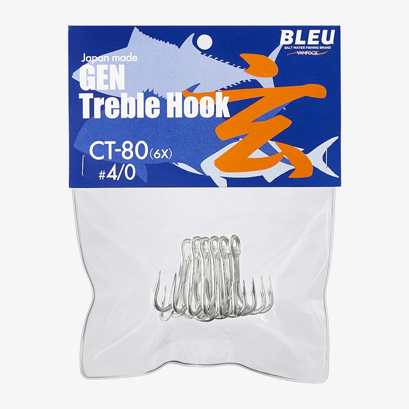 Vanfook CT-80 4/0 hármas horog 6db