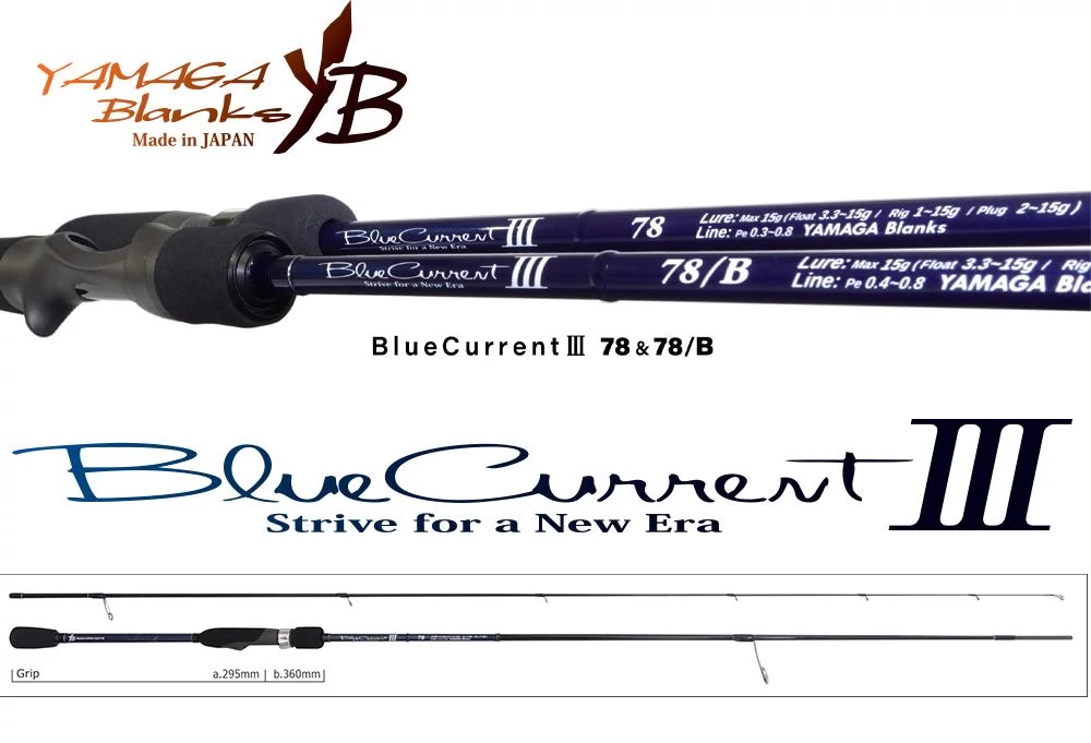 Yamaga Blanks Blue Current III 78 2.425m 2-15gr pergető horgászbot
