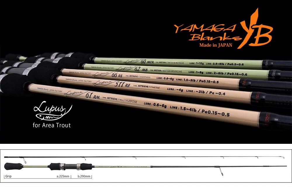 Yamaga Blanks Lupus Area 62MB Motion 1.865m 1-6gr pergető horgászbot