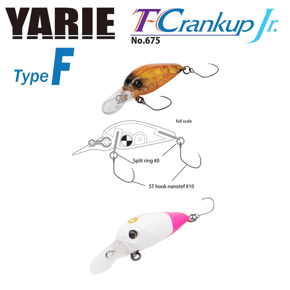 Yarie 675 T-Crankup JR Type F 28mm 1.8gr C25 Siro Pino wobbler