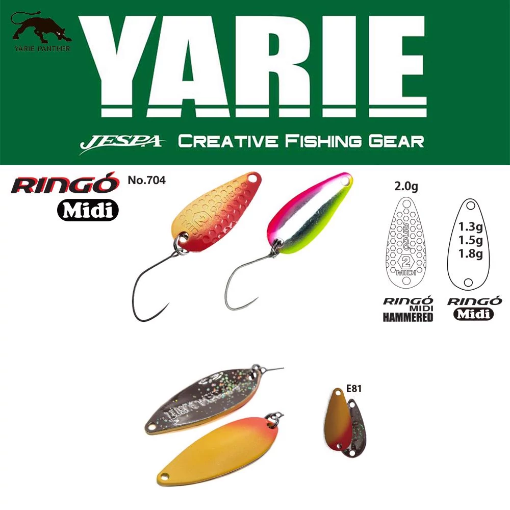 Yarie 704 Ringo Midi Hammered 2.0gr E81 Murasaki Uni kanál villantó