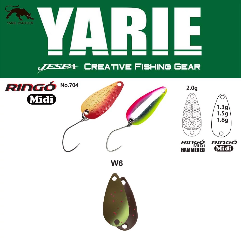 Yarie 704 Ringo Midi Hammered 2.0gr W6 Ehesukai kanál villantó