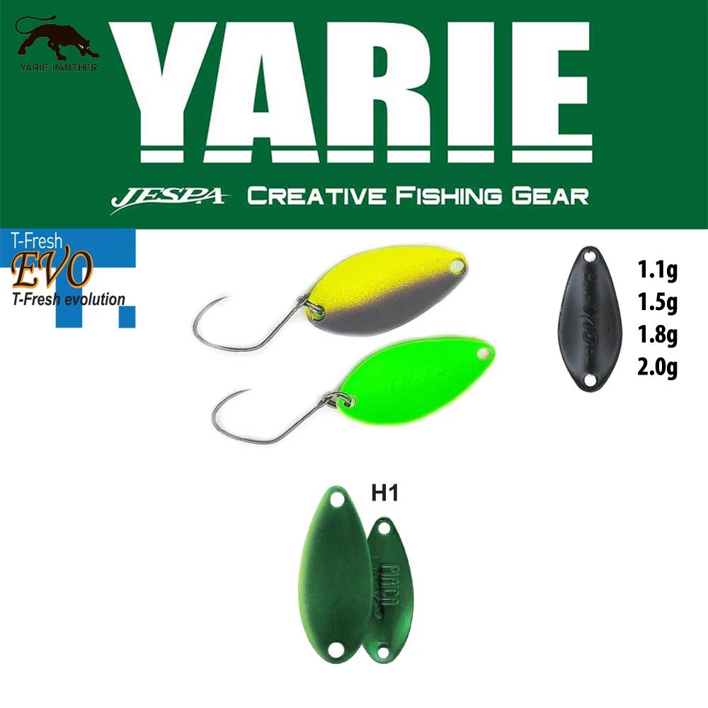 Yarie 710T T-Fresh Evo 1.5gr H1 Green Metallic kanál villantó